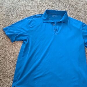 Nike Blue Polo Shirt Classic Knit Design